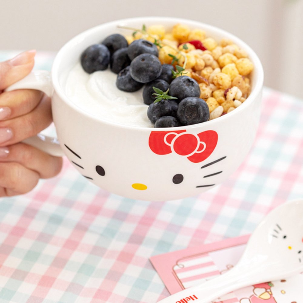 Sanrio Characters Cereal Bowl & Spoon Set Hello Discount Store