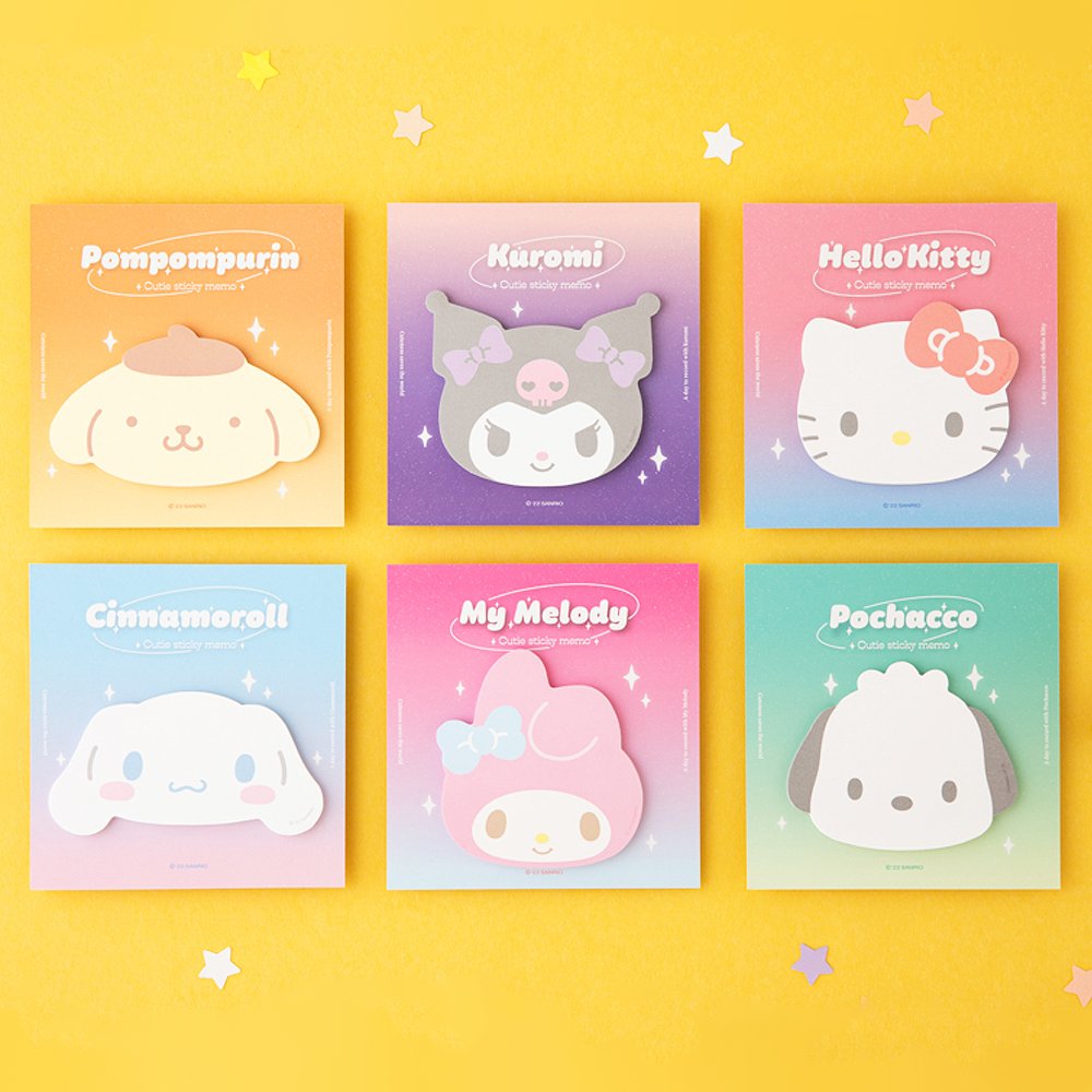Sanrio Stationery Memo Paper Loose Sheets Sanrio characters 20 Pieces +  FREEBIES