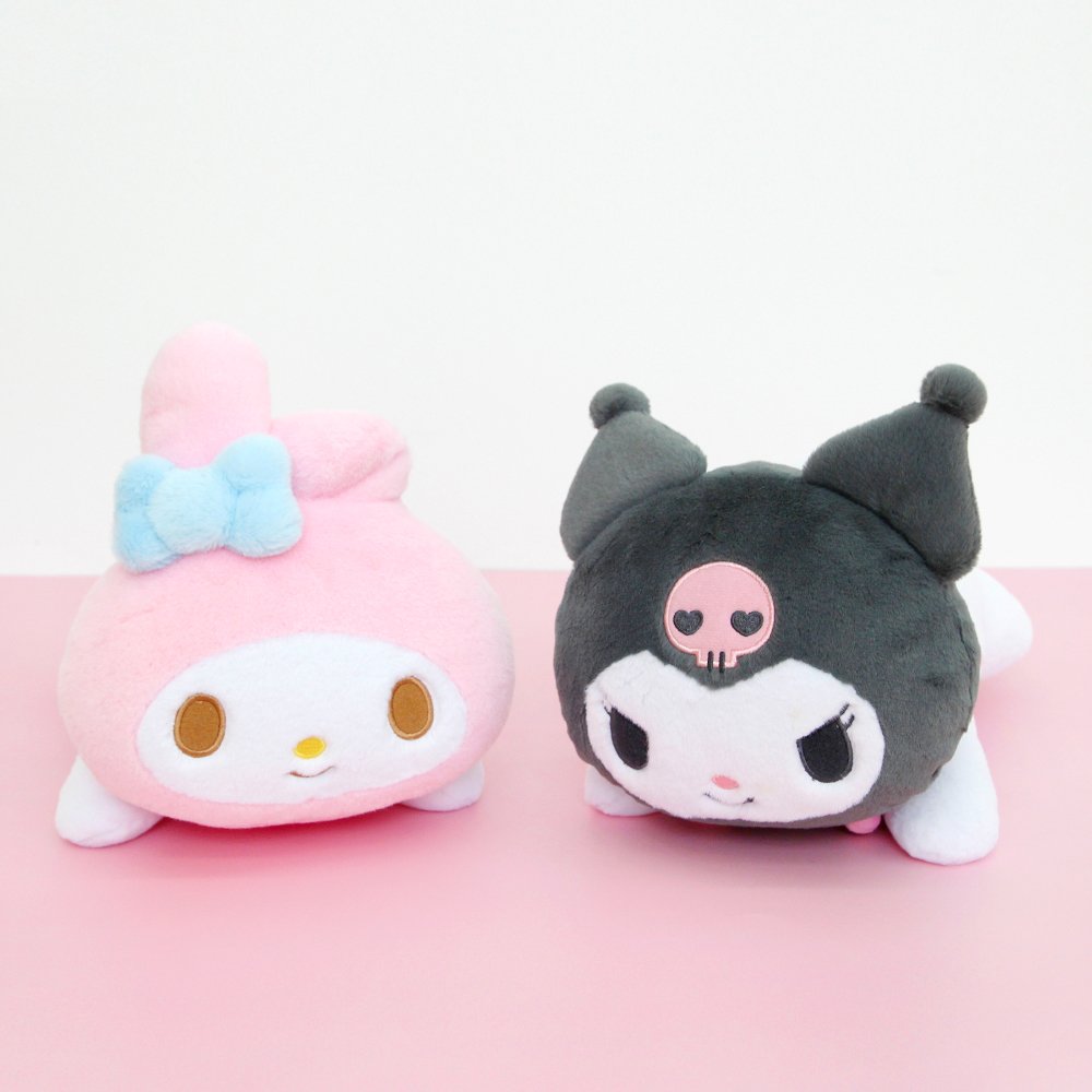 Sanrio My Melody Kuromi Lying Soft Stuffed Animal Plush Toy Cushion / Hello Discount Store