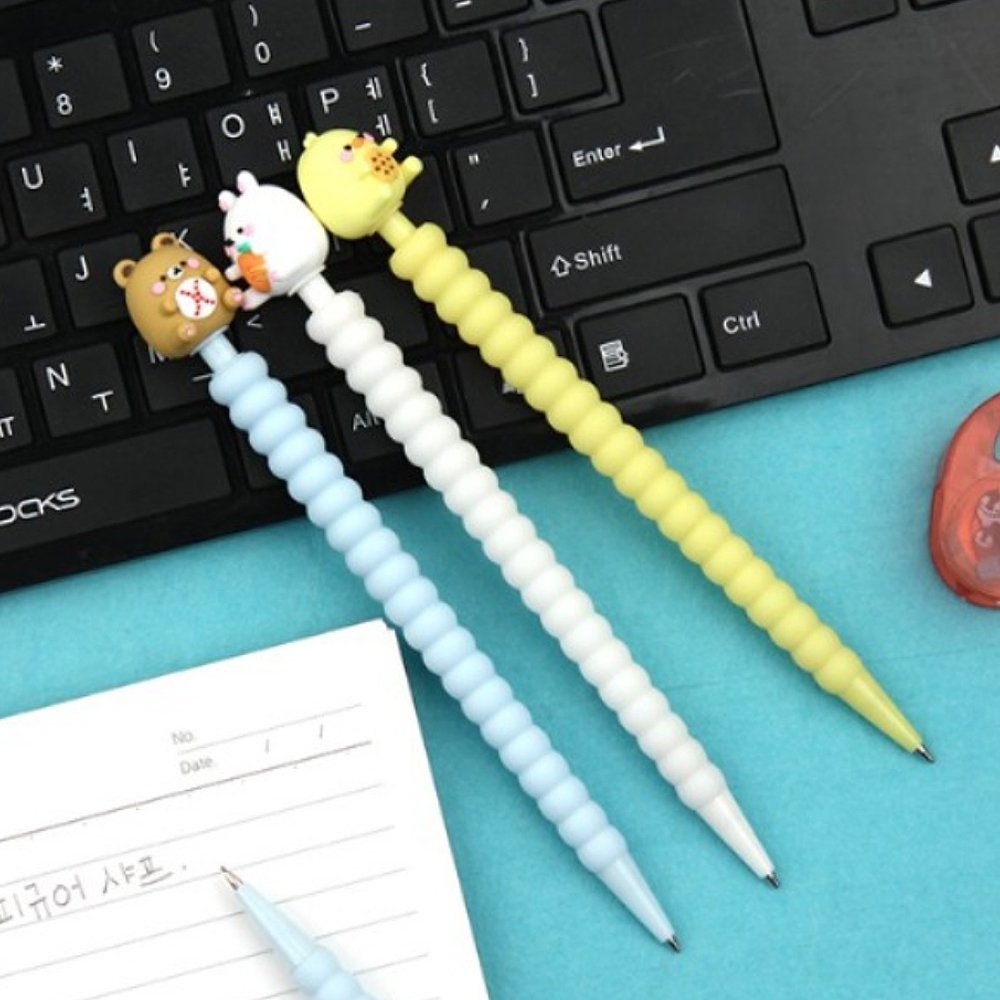 Hello Kitty Cute Figure 3 Color 0.7mm Ballpoint Pen (Blue/Pink/Red Figures)  : Ver.2 (Red-2)