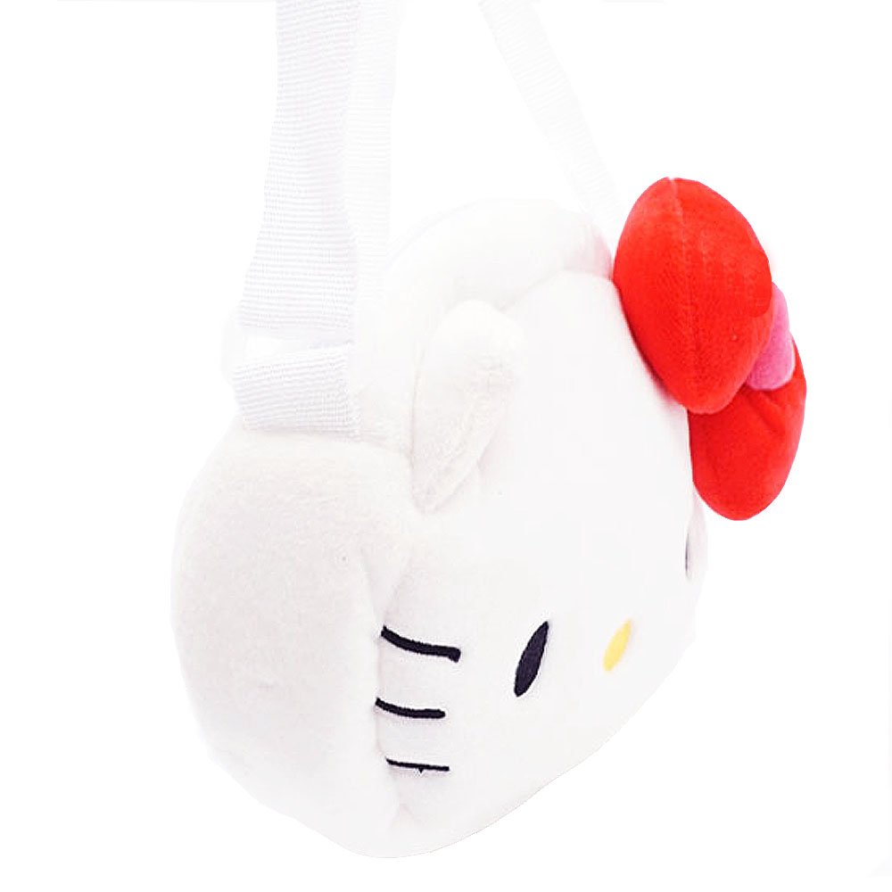 Hello Kitty Cute Face Plush Crossbody Bag