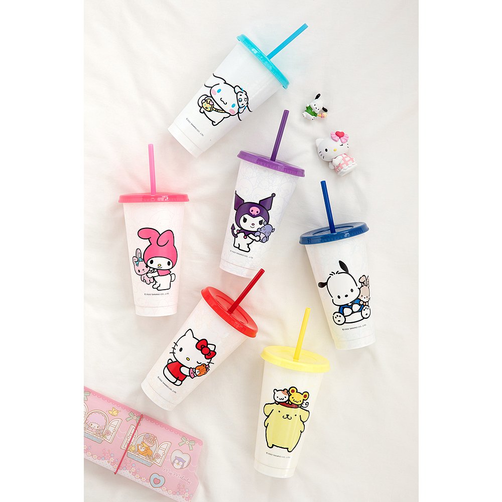 Sanrio x Miniso - Pattern Tumbler With Straw & Character Cap