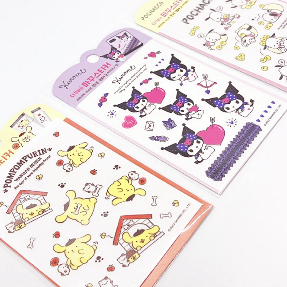 Sanrio Characters Transparent Sticker Sheet – Truffle Arts