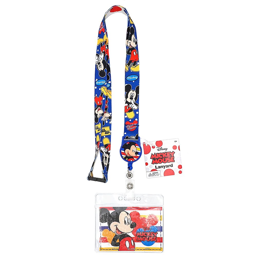 Disney Mickey Mouse Lanyard w/ Retractable Card Holder 85791