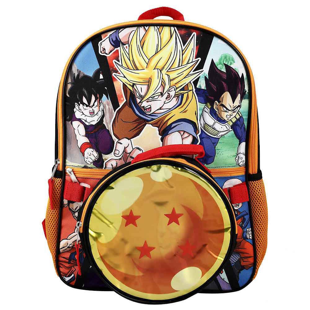 Dragon Ball Z Anime Goku Gohan School Backpack Insulated Lunch Bag