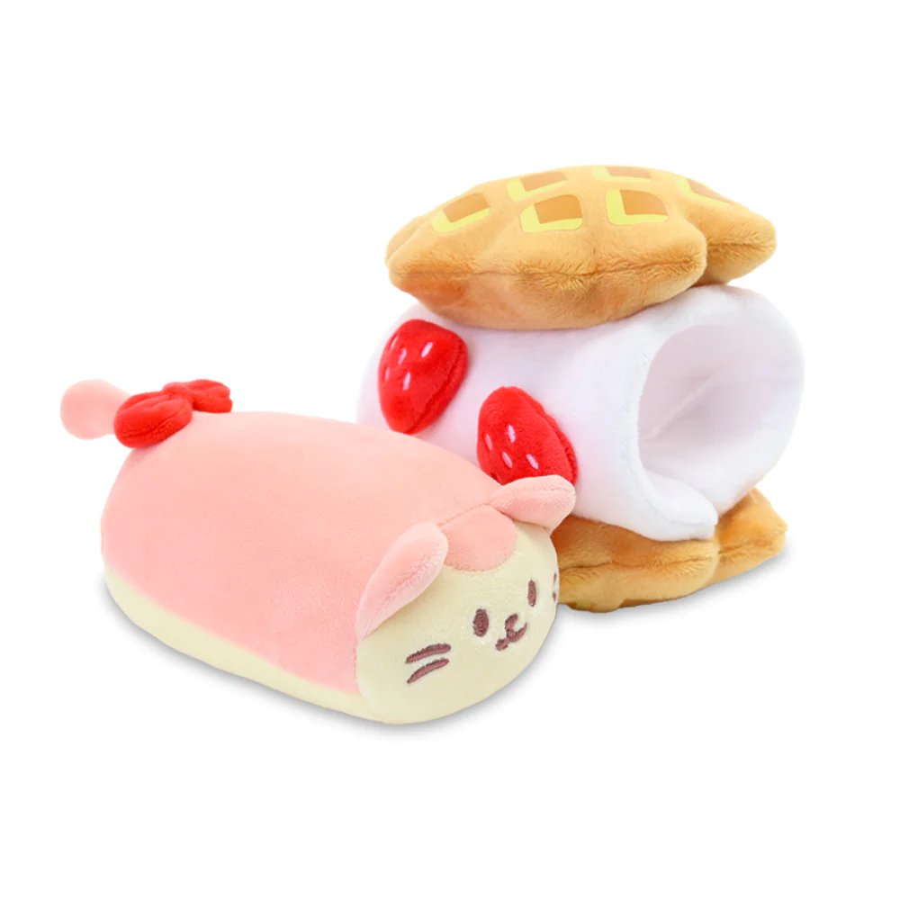 AniRollz anirollz 6 official stuffed animal plush cream pie bakery toy, soft, squishy, warm, cute, comfort, safe