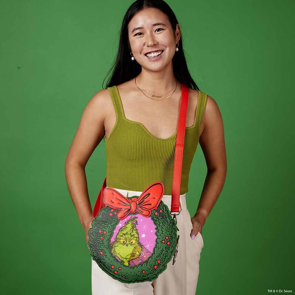 Dr. Seuss' How the Grinch Stole Christmas! Wreath Lenticular Crossbody Bag