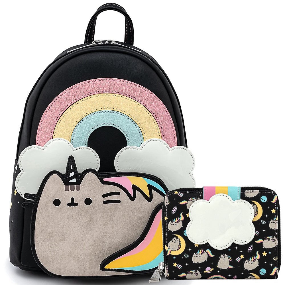 echtgenoot Grens Dertig Loungefly x Pusheen Rainbow Unicorn Mini Backpack Wallet – Hello Discount  Store