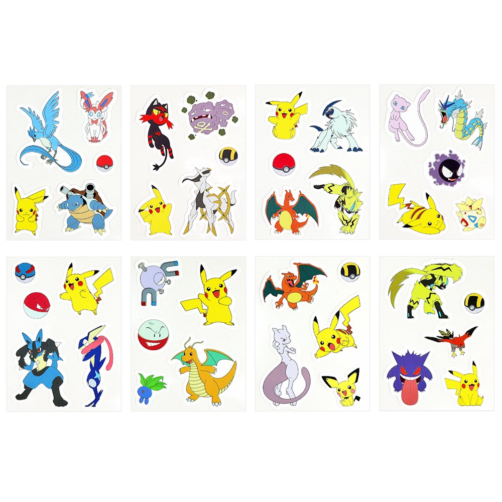 [4-in-1] Pokemon Mini Sticker Set Type A