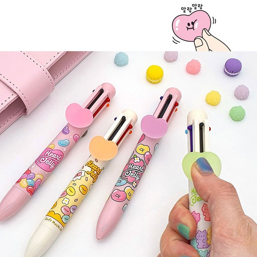 1pc Multi Color Ballpoint Pen, 6 in 1 Multi-color Pen, Candy Color