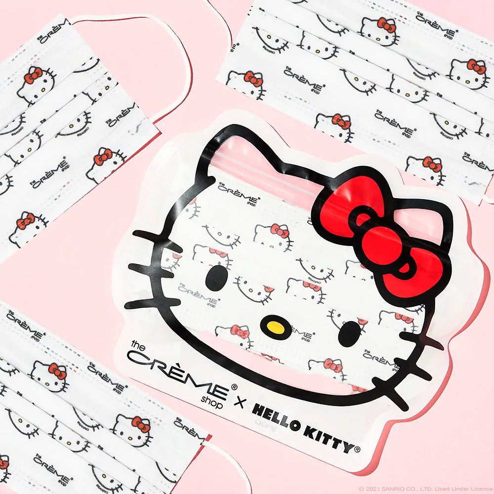 Hello Kitty Disposable Protective Face Mask W/ Pouch : White