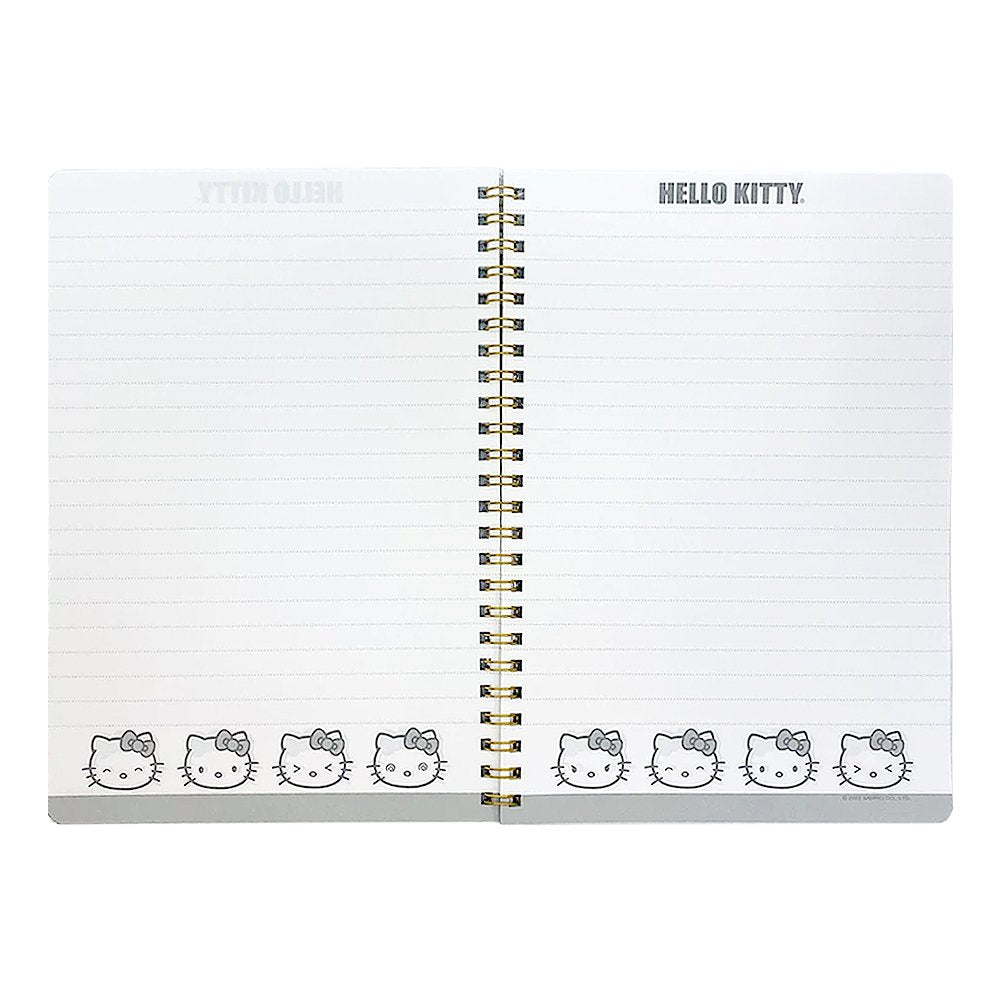 Spiral Bound Productivity Notebook Bundle - Hello Kitty 80 Lined Pages,  200+ Stickers and 4pk Crayons - Great for School and Travel - Cover Varies