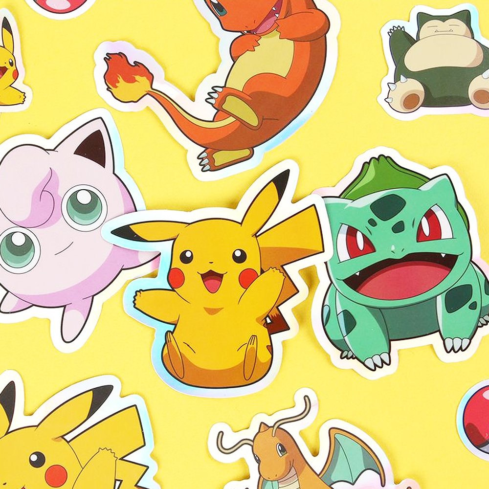 Pokemon Big Point Holographic Deco Sticker Set – Hello Discount Store