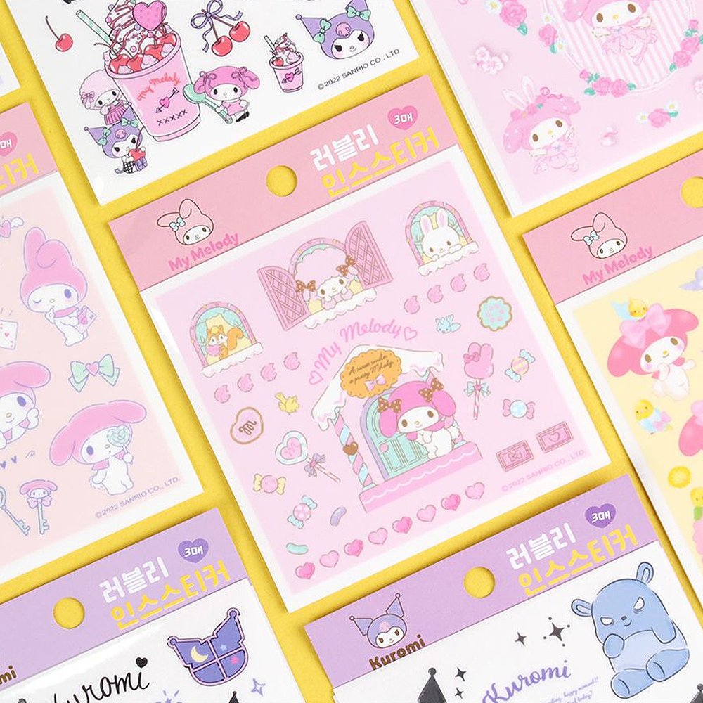 My Melody x Kuromi Sticker Sheets Set : Lovely Type A