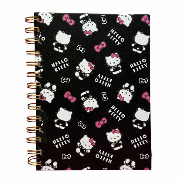 Spiral Bound Productivity Notebook Bundle - Hello Kitty 80 Lined Pages,  200+ Stickers and 4pk Crayons - Great for School and Travel - Cover Varies