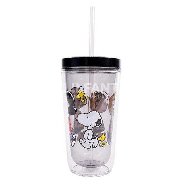 Peanuts® Double Wall Tumbler with Straw