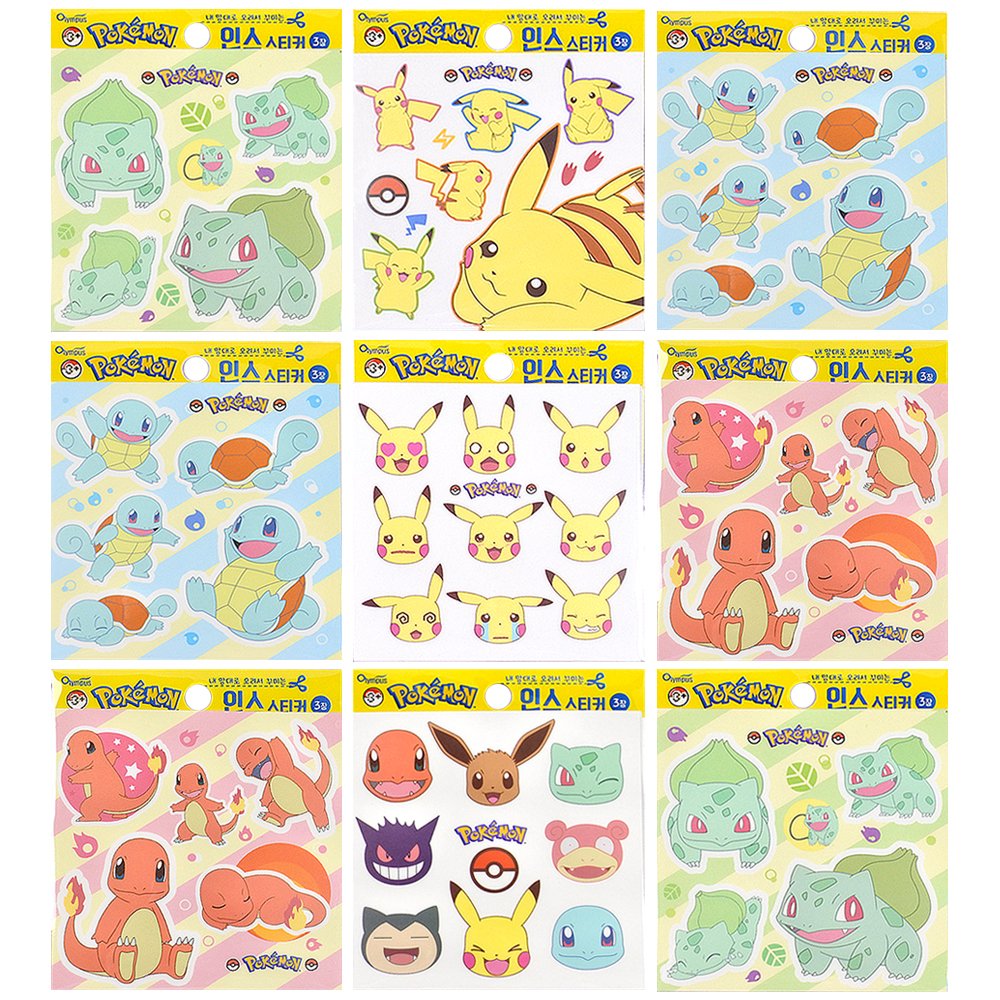 [3-in-1] Pokemon Stickers Set