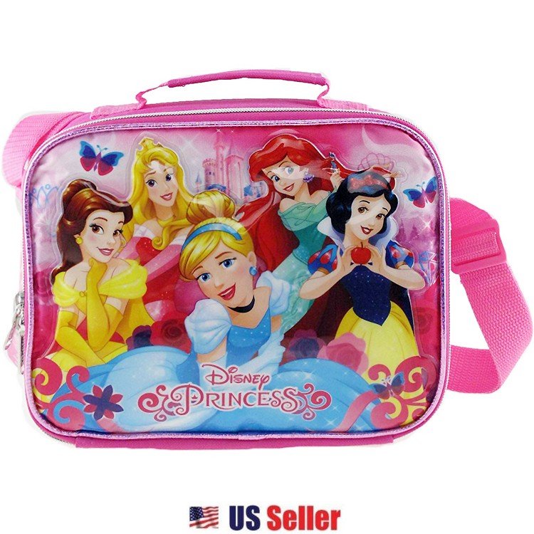 Disney Princess Let Your Light Shine Digital Holographic Lunch Box Bag Tote - Purple