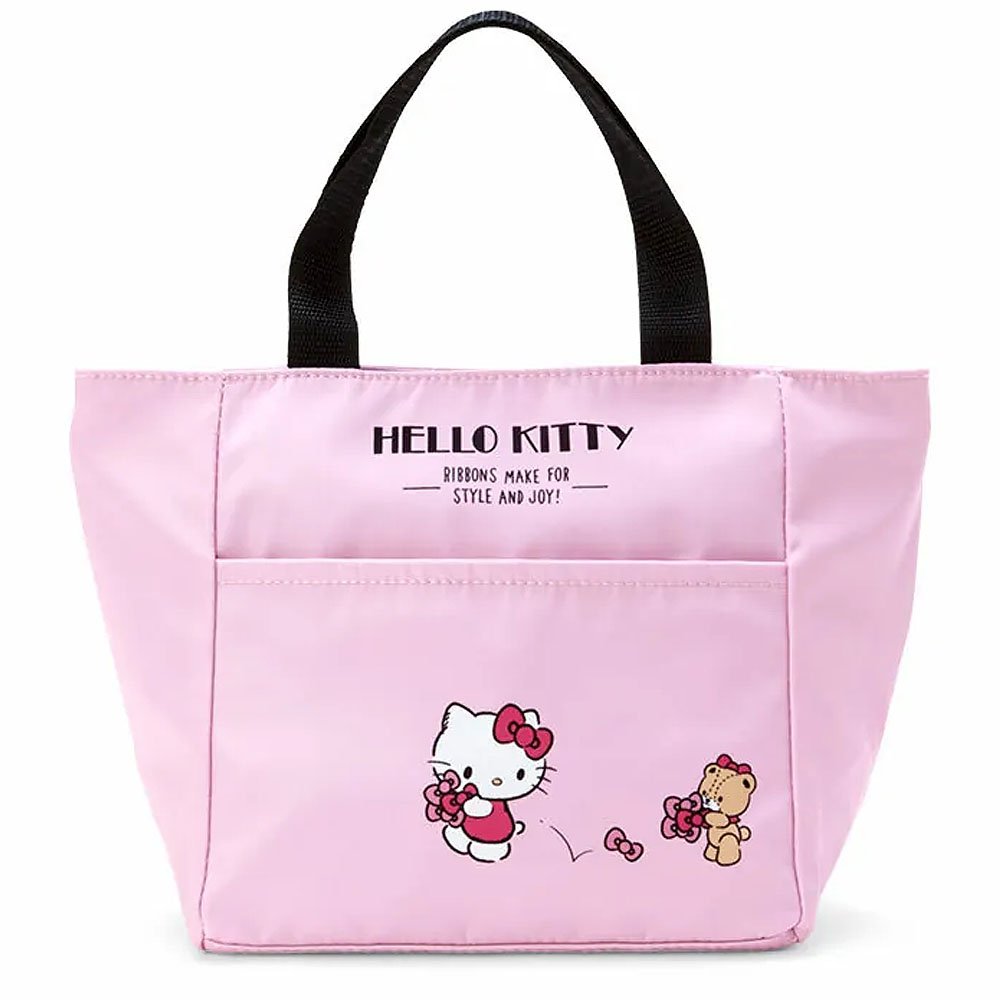 Hello Kitty Insulated Lunch Bag Keroppi Kuromi Melody Sanrio Sam Girls  Black 