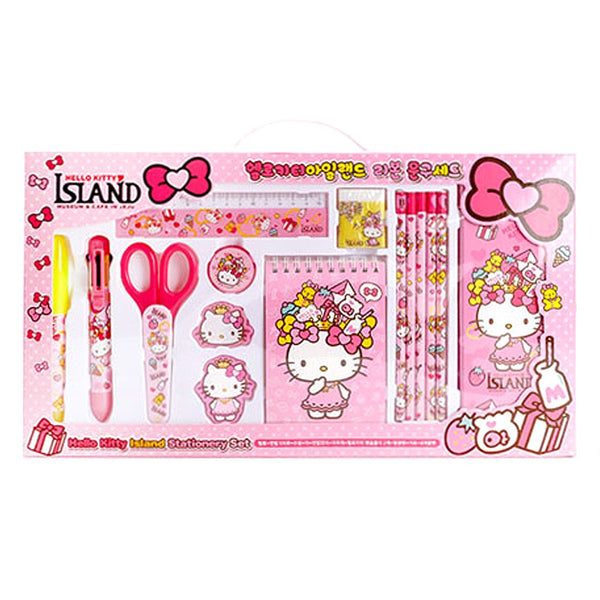 Hello Kitty Stationery Kit Gift Box Set Red Pink Purple Back to