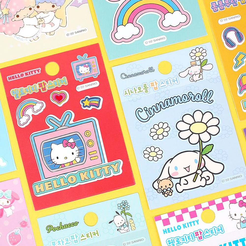 Sanrio Friend Sticker Book with 4 Sheets All in 3
