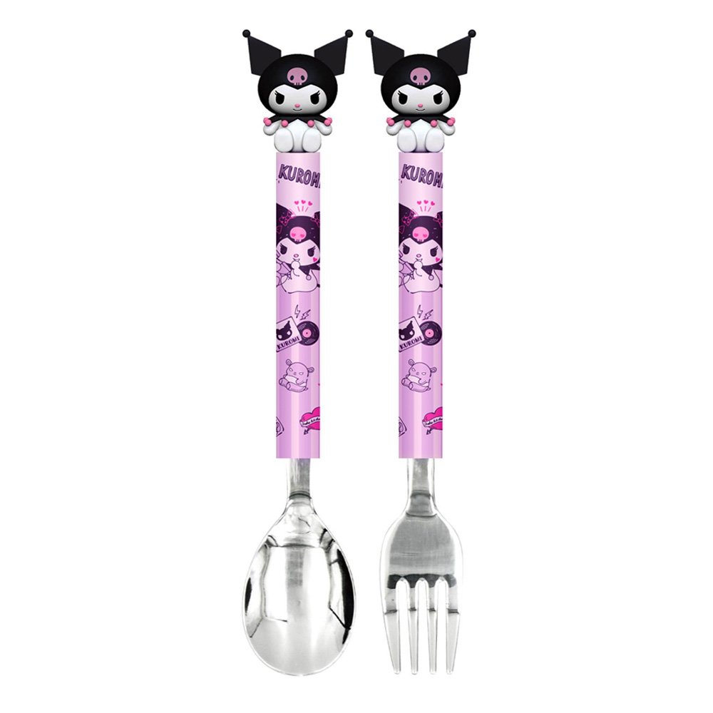 Kuromi Kids Spoon & Fork Set