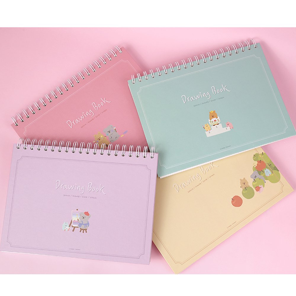 Convenience Store Cute Food Illustration Cover 10 Blank Spiral Notebook  (1PC)