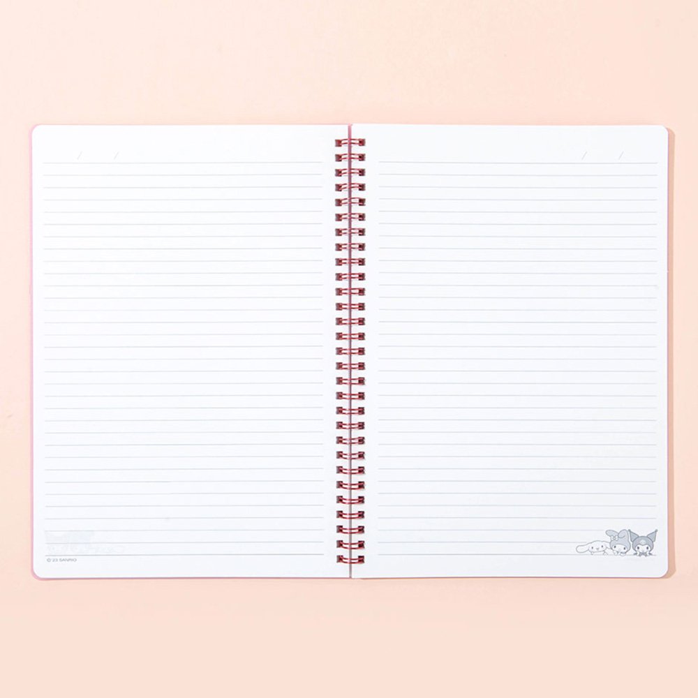 Sanrio Characters Blank Notebook Pink