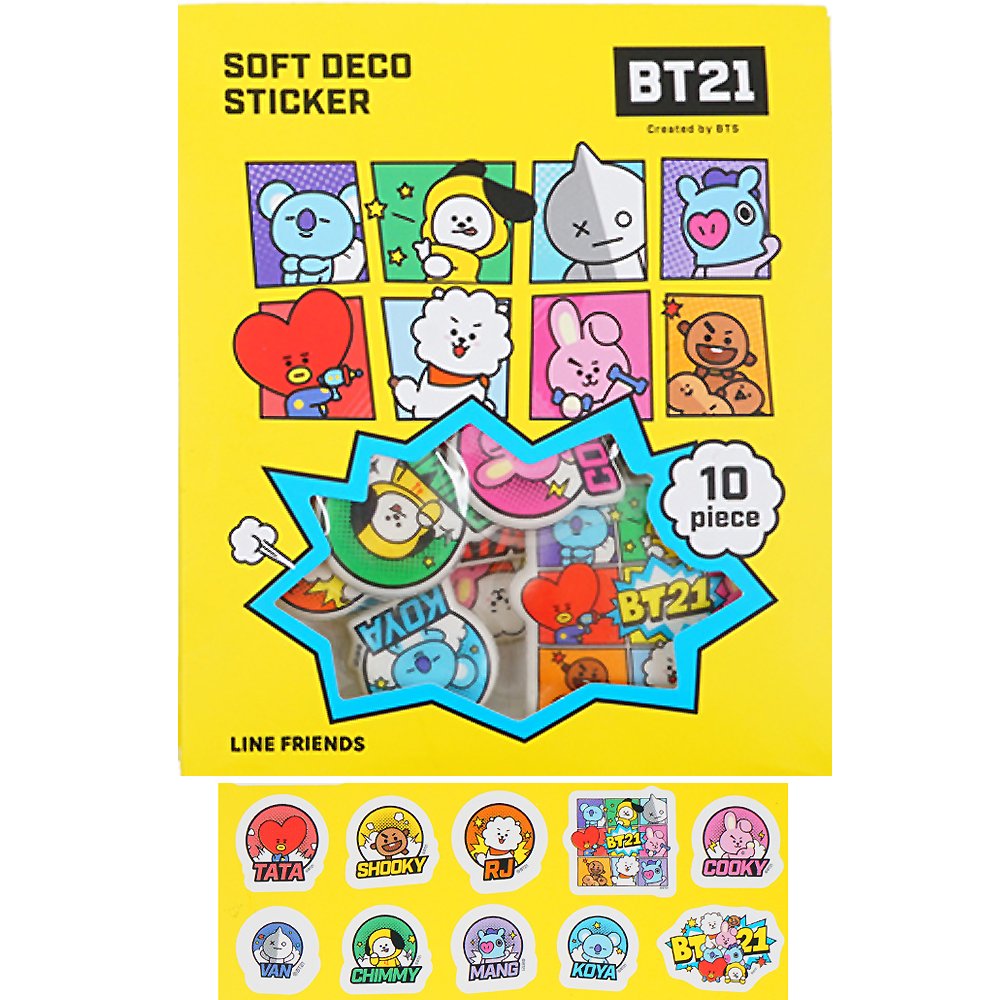 BT21 Soft Deco Stickers Comic Pop