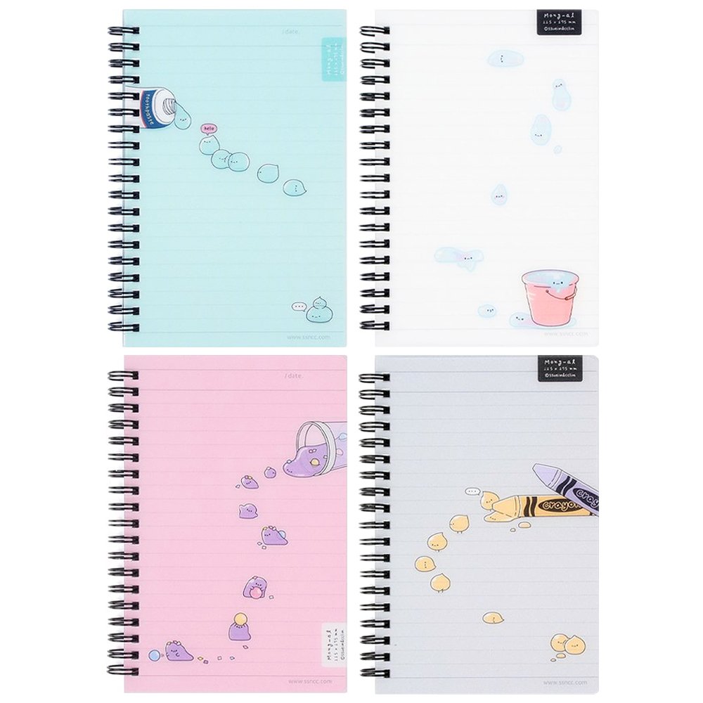 Mong Al Mong Al Cute Illustration Hard Cover 11 Blank Drawing Notebook  (1PC)