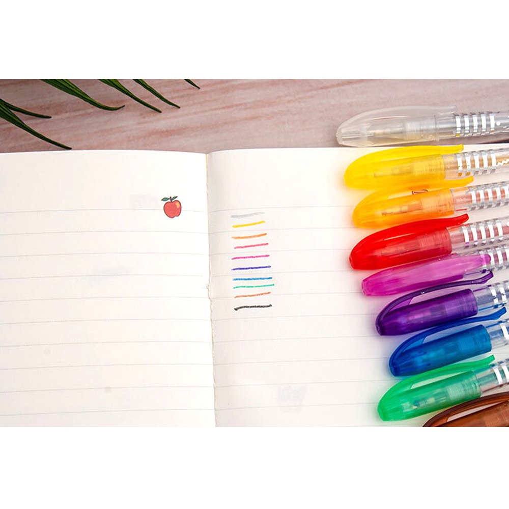 Rainbow Gem Neon Soft Gel Pen School Stationery 1pc (Random)