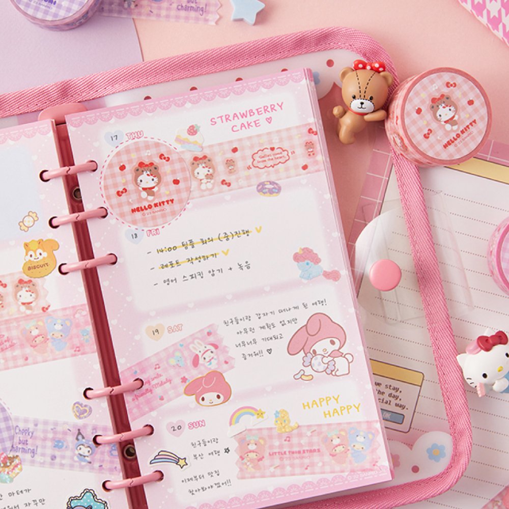 Sanrio Characters Hello Kitty Cute Washi Masking Tape☘Arts Crafts  Decorating