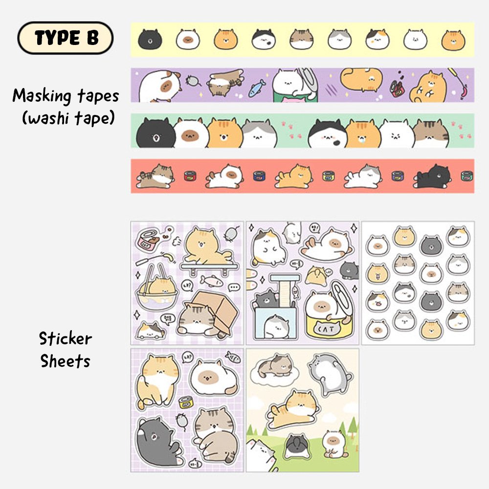 Soondeok Washi Tape & Sticker Set Type A
