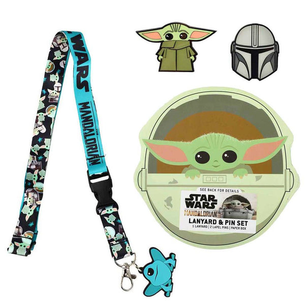 Disney Star Wars The Mandalorian Grogu The Child Lanyard for Retractable  Badge Reel Set, Official License
