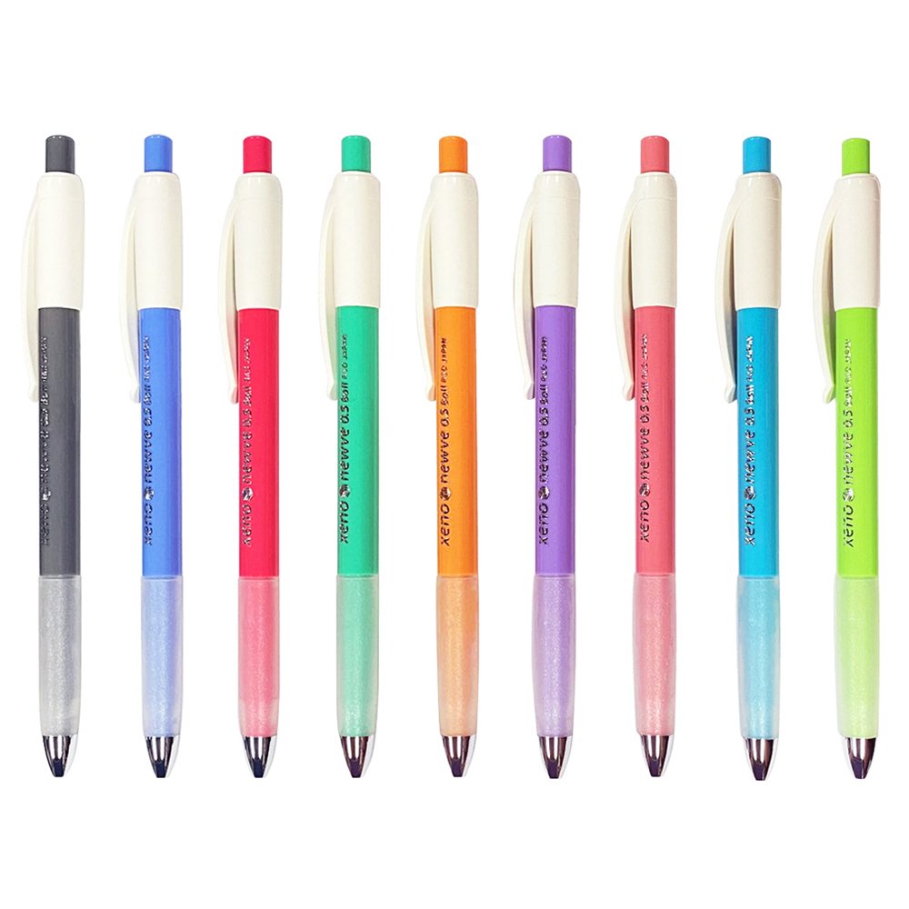 [9-in-1] Xeno Newve 0.5mm Ballpoint Pen Set