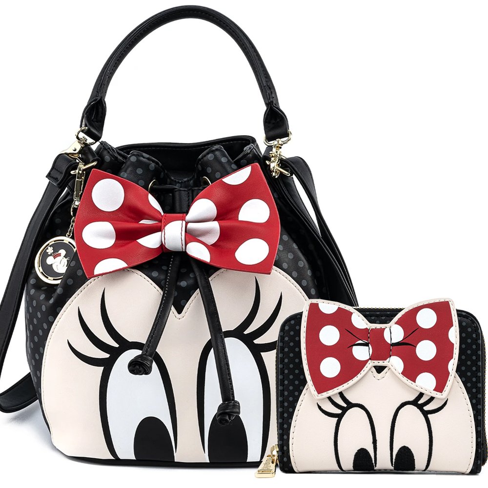 Disney Minnie Mouse 8 Vegan Leather Crossbody Shoulder Bag