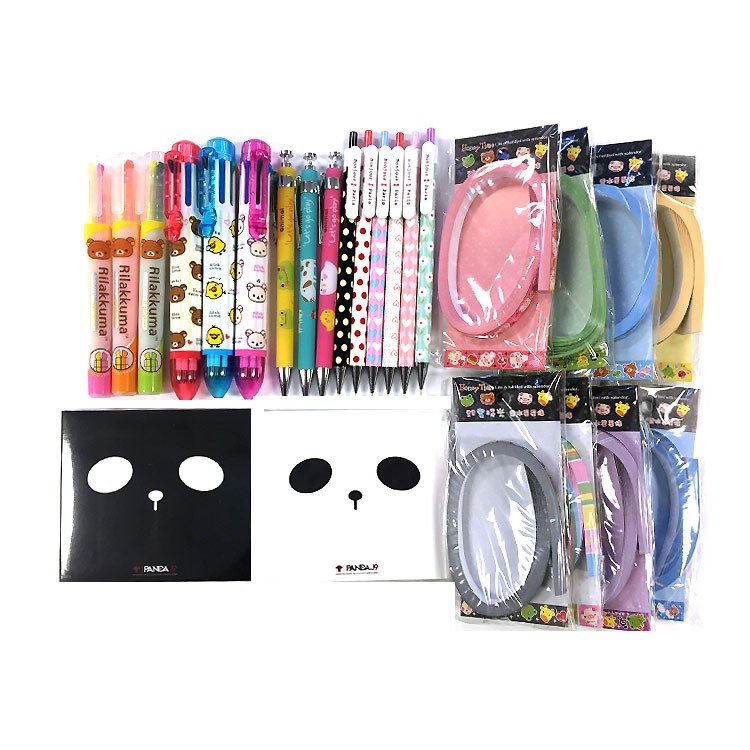 [12-IN-1 STATIONERY GIFT SET] 10 Assorted School Supply Stationery Set  Surprise Blind Gift Set GOODY BAG Favor Gift (+ 2 FREE Gifts) Total 12  Items!
