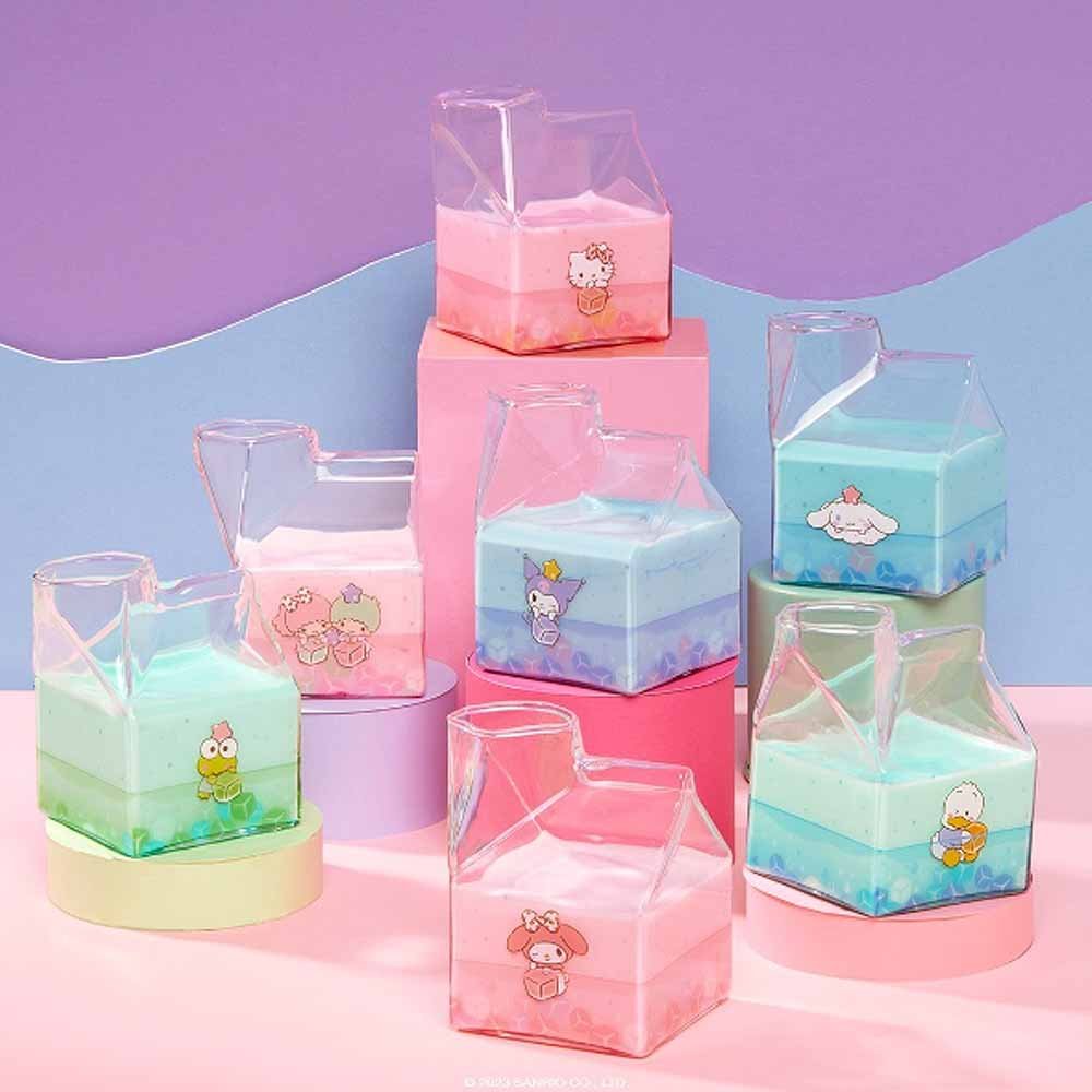 Hello Kitty Kawaii Glass Milk Carton Cup