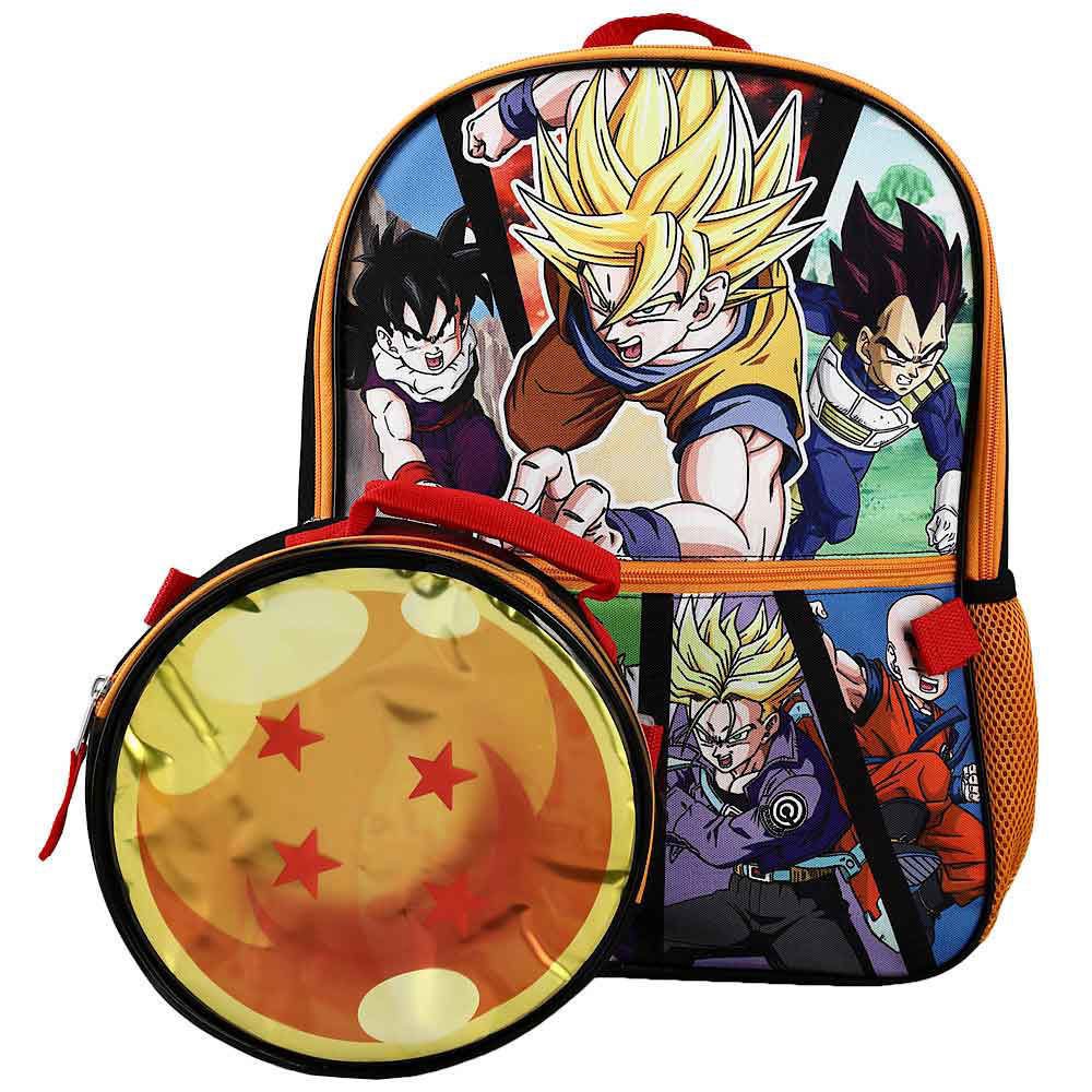 Dragon Ball Z Goku Backpack+Pencilbag Children's 3D Cartoon Schoolbag For  School Unisex